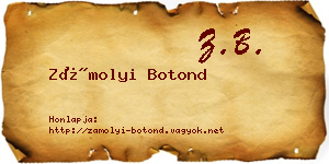 Zámolyi Botond névjegykártya